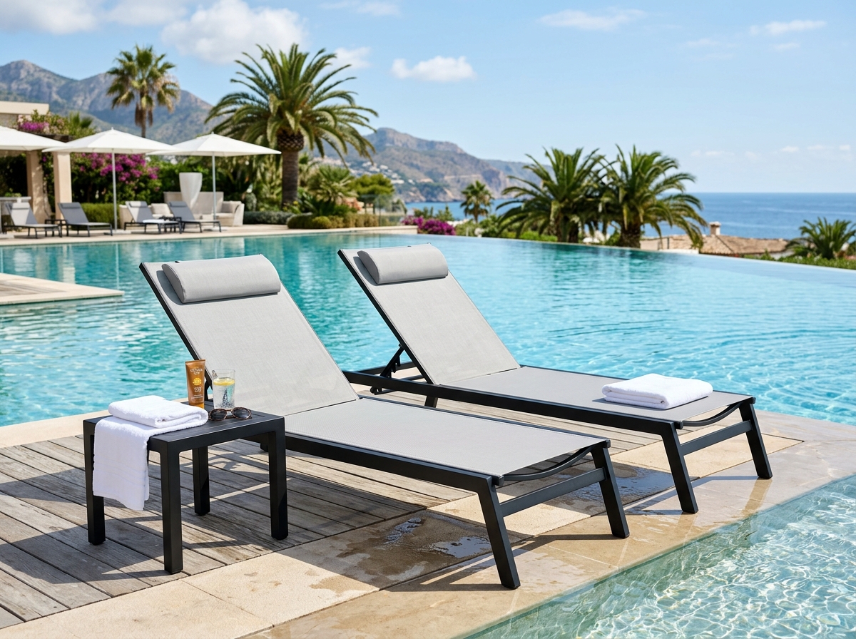 MCR Associates Marine SS 316 & Aluminium Poolside Sun Loungers